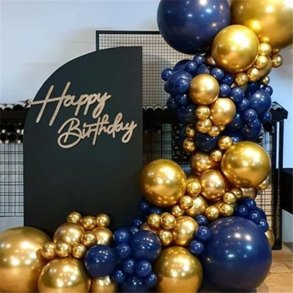 Happy Birthday Sign Glitter Gold Felt Party Backdrop Balloon Decoration Wall Ban